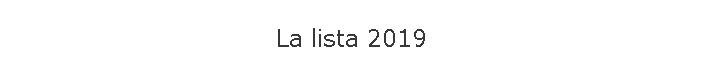 La lista 2019
